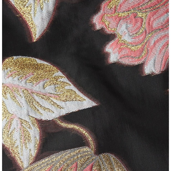 Aidan Mattox pleated off shoulder print long gown - Picture 7 of 10